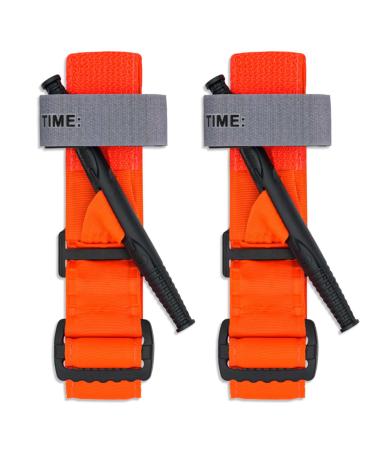 Rhino Rescue Tourniquets one-hand first aid set for emergency bleeding military life-saving no-falling paramedic for battles in the open field tactically with plastic winch 2Pcs orange orange