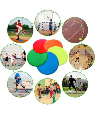 Kai Xin 9 Inch Anti-Slip Agility Spot Markers Set - 10 Pcs | Indoor Outdoor Sports Training & Drills | Multicolor - Buy Online on SooperMarket.com