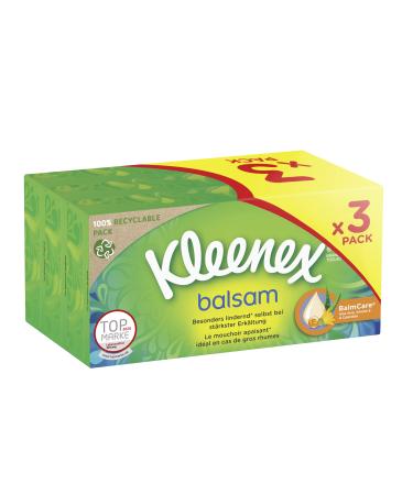 Kleenex Balsam tissues trio box 4-ply 8 x (3 x 56 tissues)