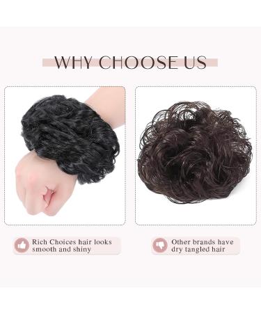 Buy Premium Hair Extensions for Updos | Voluminous Hair Ties in Dark & Light Brown - 45g - Buy Online on SooperMarket.com