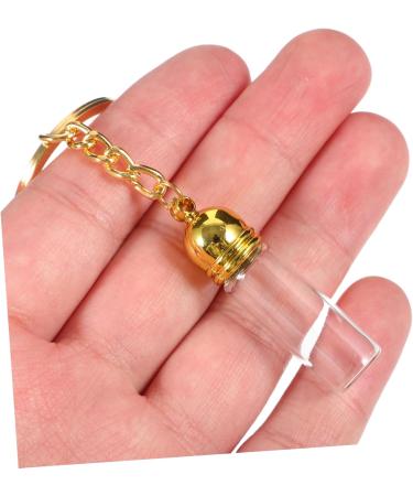 Mini Refillable Glass Bottle Pendant Perfume Keychain - Travel-Friendly Zinc Alloy Key Fob - Buy Online on SooperMarket.com