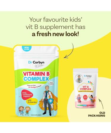 Dr Corbyn Kids' Vitamin B Complex - 120 Tablets | Complete B Vitamin Formula for Immunity, Growth & Development | Kid-Friendly & Fuss-Free | 120 Count Pack - Buy Online on SooperMarket.com