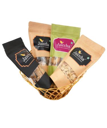 Ghasitaram Gifts Jaiccha Lohri Sweets Golden Basket of Til Gachak Lohri Khajoor Gud Rewadi and Assorted Chikki Pouches|Gift for Diwali Holi Rakhi Valentine Christmas Birthday Anniversary Her Him|