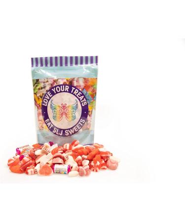1kg Pink and Red Fizzy & Gummy Jelly Sweet Assortment Pick n Mix Sweets Gift Bag - Large Bag of Sour Chewy Gummy Candy Jelly Treats - Halal Friendly - Buy Online on SooperMarket.com