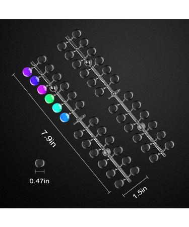 Heemeei 120 Pcs Clear Round False Nail Display Tips with Adhesive Sticker - Nail Art Color Chart Swatch Sticks for Training and Practicing - Buy Online on SooperMarket.com