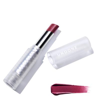 UNDONE BEAUTY Light on Lip Reflecting  Amplifying Lipstick with Sheer  Buildable  Hydrating Color and Aloe  Coconut & Volume Enhancing Pigment - Vegan and Paraben & Cruelty Free - Fine Wine