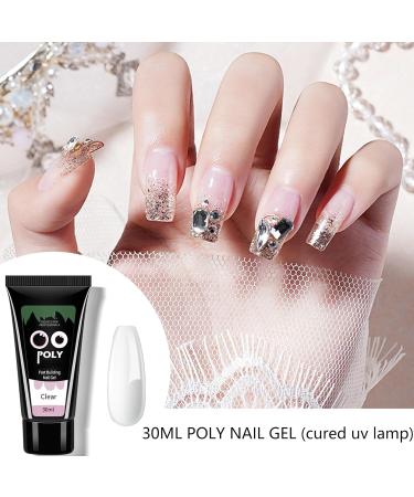Nude Pink Poly Gel Nail Builder 30ml - Clear Polygel for Nail Extensions & French Manicures - Beginner-Friendly Nail Enhancement for Women - Buy Online on SooperMarket.com