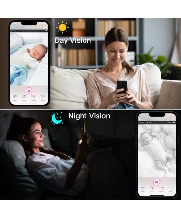 iBaby M2C WiFi Baby Monitor Camera 1080P FHD Audio Night Vision Wall Mount Kit | 2021 Updated HD Video & Audio Quality with Motion Crying Alerts | White M2C with Flexible Tail - Buy Online on SooperMarket.com