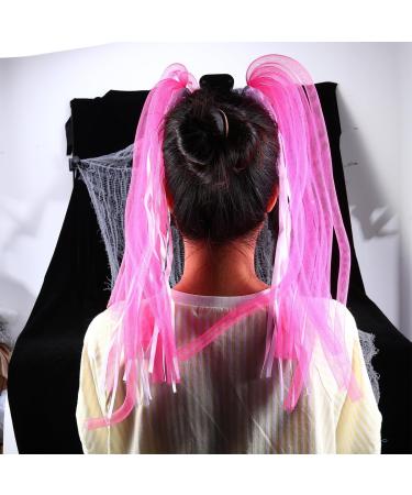 FOMIYES LED Braid 1pc Glow in Dark Headwear Led Flash Braid Hair Hoop Funny Headwear for Halloween Easter Party Hair Band Mardi Gras Noodle Braid Hair Accessories Bride Headband To Weave One Size Pink - Buy Online on SooperMarket.com