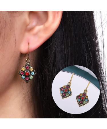 EXCEART 9 Pairs Bohemian Ethnic Earrings Rhinestone Earrings Retro Rhinestone Bohemian Jewelry Dangler Miss - Buy Online on SooperMarket.com
