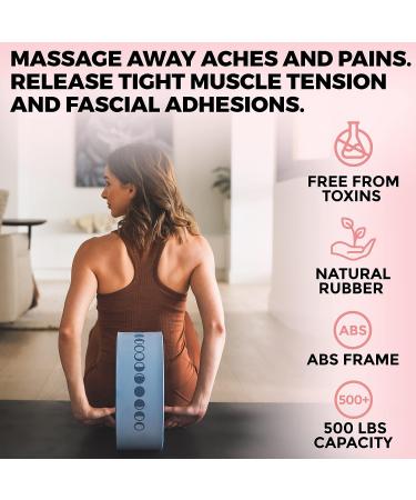 Large 13 inch Yoga Wheel for Back Pain Relief and Muscle Massage - Back Stretcher for Spine Stress Relief - Nude Moon Design - Buy Online on SooperMarket.com