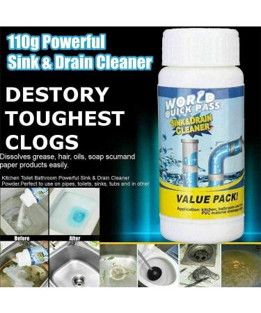 Herios Drain Foam Cleaner Pipe Dredge Deodorant Foam Cleaner Liquid Hair Drain Clog Remover & Cleaner Quick Foaming Toilet Clean for Toilets Sinks Tubs (1pcs) - Buy Online on SooperMarket.com