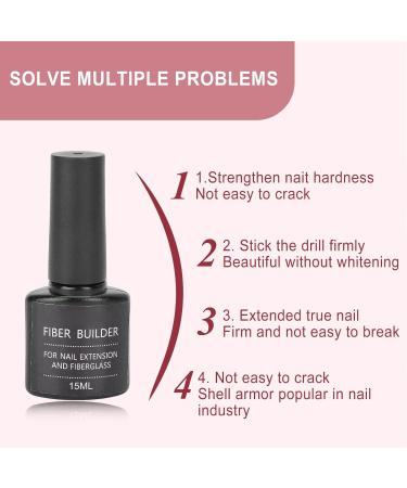 Nail Extension Fiberglass Kit 15ml Extension and 10pcs Fiberglass Sheet for Women DIY Nail Art Extension Accessories Fiberglass Nail Wraps - Buy Online on SooperMarket.com