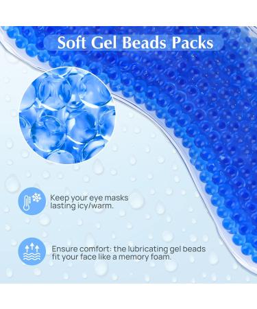 ASpaces Cooling Eye Mask with Reusable Gel Bead Packs - Pearl Gray - Buy Online on SooperMarket.com