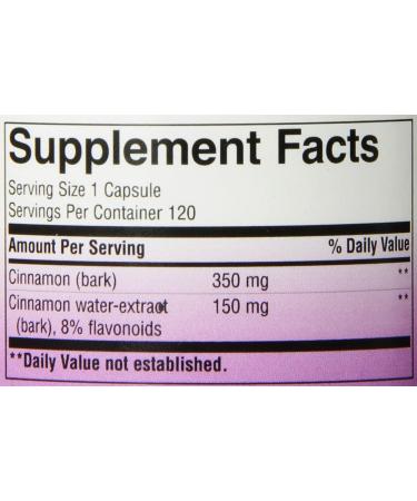 Nature's Way Cinnamon Vcaps 120 Count - Premium Herbal Supplement for Wellness - Buy Online on SooperMarket.com
