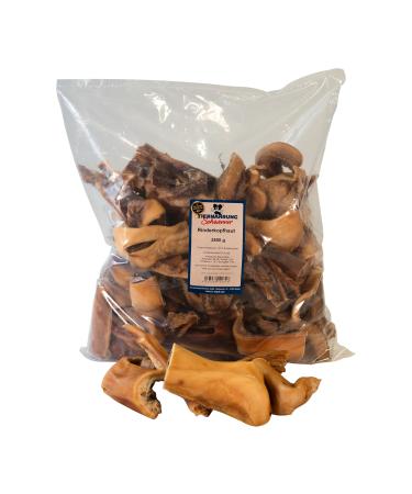 Pet food Schwenner-Short beef's head for dogs dried-storage pack-Dog snacks-dog dental care-2500g 8-18 cattle head skin 8-18 cm 2.5 kg (1 Pack)