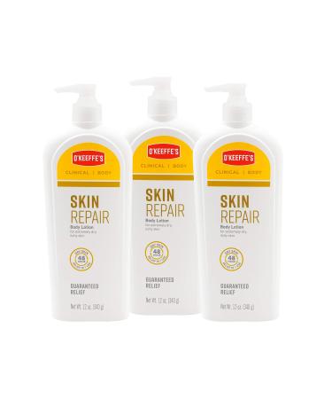 O'Keeffe's Skin Repair Body Lotion and Dry Skin Moisturizer 12ounce Pump Bottle (Pack of 3)