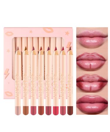 12-Piece Matte Lip Liner Pens Set - Long-Lasting & Creamy | Natural Lip Makeup Pencils - Buy Online on SooperMarket.com