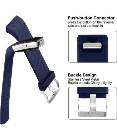 Tobfit Sport Bands Compatible with Fitbit Charge 2  4 Pack  Replacement Wristbands for Women Men  Small/Large Black/Plum/Blue/Grey Small - Buy Online on SooperMarket.com