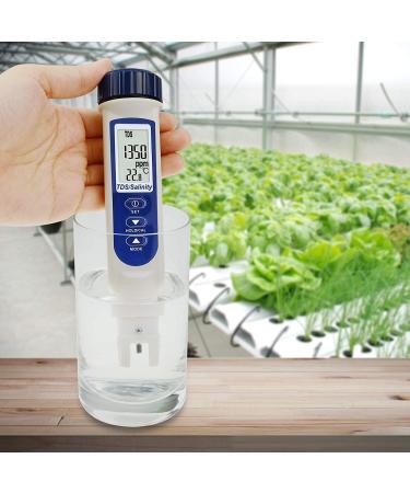High Accuracy Salinity Tester with Automatic Calibration for Salt Water - Portable Salinity/TDS/Temperature Meter for Pool and Aquarium - Includes Salinity Calibration Solution - Best Salinity/TDS & Temp. Meter - Buy Online on SooperMarket.com