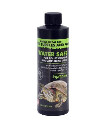 Komodo Water Safe Conditioner | Safe for Aquatic Reptile and Amphibian Tanks| Neutralizes Harmful Toxins | Makes Tap Water Safe | Works in Seconds| 8 oz Bottle