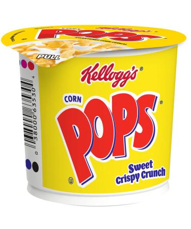 Kellogg's Corn Pops Cold Breakfast Cereal Cup, 8 Vitamins and Minerals, Single Serve, Original, 1.5oz Cup (1 Cup)