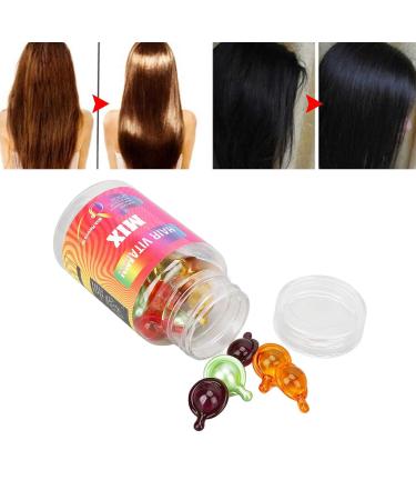 Dioche 30pcs Hair Care Essential Oil Capsule | Moisturizing, Repair & Maintenance | 7 Colors Mixed Hair Oil Serum Capsule for Women and Men - Buy Online on SooperMarket.com