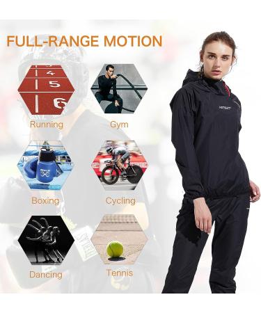 HOTSUIT Women's Sauna Suit for Weight Loss & Workout | Black | X-Large - Buy Online on SooperMarket.com