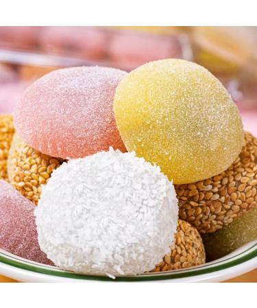 Sesame mochi 380g/bag Sticky Rice Cake Japanese Glutinous Rice Cake Strawberry mango flavor soft cake Dried rice dumpling handmade dessert Dim sum healthy Casual Snack gift (Coconut shreds 3bag) Coconut shreds 3bag