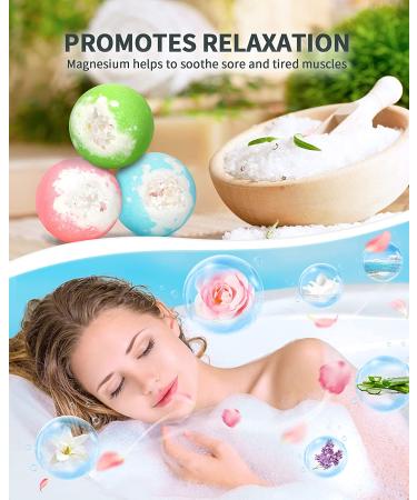 Natural Essential Oil Bath Bombs Gift Set - 6 Pack, 4.3 Ounce - Relaxing Spa Bath with Surprise Inside - Magnesium & Moisturizing - Perfect Women's Gift - Buy Online on SooperMarket.com
