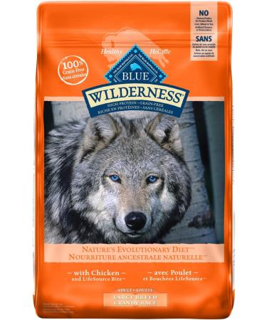 Blue Buffalo Wilderness High Protein Grain Free Natural Adult Dry Dog Food (Salmon 10.8 Kg + Chicken Large Breed 10.8 Kg) - Buy Online on SooperMarket.com