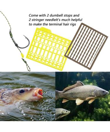 SEAOWL Carp Fishing Hair Rigs | High Carbon Steel Barbed Hooks | Rolling Swivel Boilies | 24 Pcs with 2 Card Boilie Bait Stops | 2 Needles | 4 Sizes 4 - Buy Online on SooperMarket.com