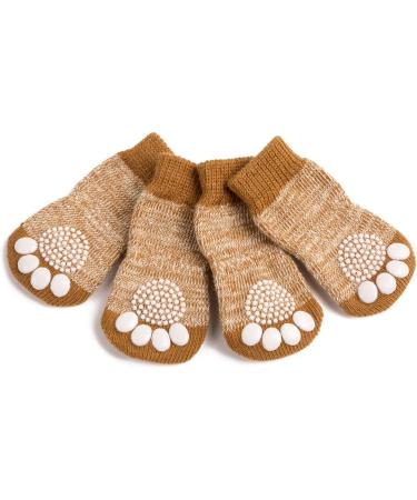 Pet Heroic 8 Sizes Anti-Slip Dog Socks Cat Socks Dog Cat Paw Protector With Rubber Reinforcement Traction Control for Indoor Wear Fit Extra Small to Extra Large Dogs Cats Yellow mode S - Buy Online on SooperMarket.com