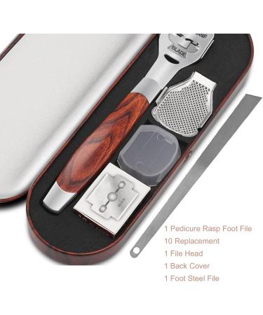 XMOSNZ Professional Foot Scrubber and Callus Remover with 10 Blades and Storage Cover - Buy Online on SooperMarket.com
