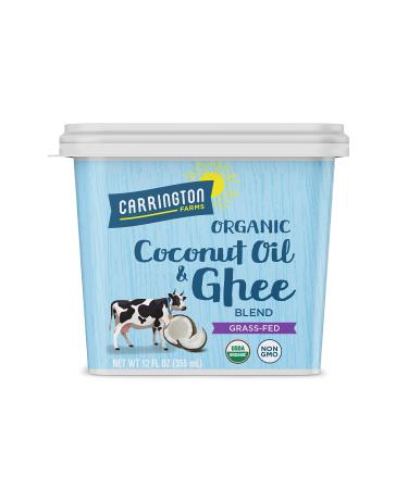 USDA Organic Grass Fed Ghee and Coconut Oil Blend, 12oz, Compare our cost per oz and Certified Organic, Carrington Farms
