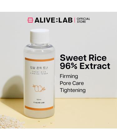 ALIVELAB Sweet Rice Firming Toner 5.07oz | Pore Care Hydration & Firmness - International Shipping Available - Buy Online on SooperMarket.com