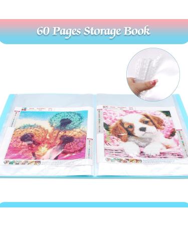 ZYNERY 2 Pack A3 Diamond Painting Storage Book | 60 Pages Art Portfolio for 12x16 inch Diamond Painting | Large Art Folder in Pink and Blue - Buy Online on SooperMarket.com