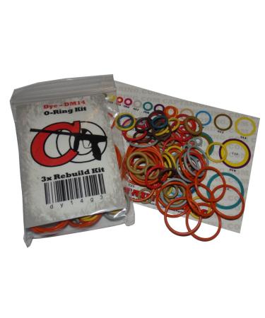 Captain O-Ring Dye DM12 / DM13 - Color Coded 3X Oring Rebuild Kit