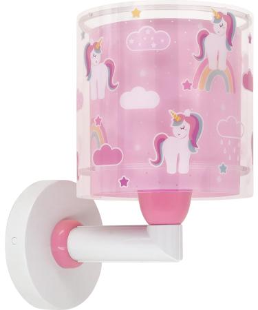 Dalber children's wall lamp children's lamp wall light unicorns animals unicorns children's room light lampshade pink