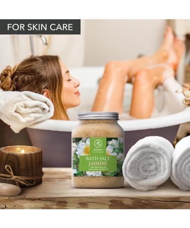 Buy Jasmine Bath Sea Salt 46 Oz - Relaxing Aromatherapy Bath Soak | Body Care & Beauty | 1300g Floating Flower Essence - Buy Online on SooperMarket.com