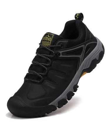 ASTERO Sneaker Men's Lightweight Hiking Shoes Size 41-46 A Black 44 EU