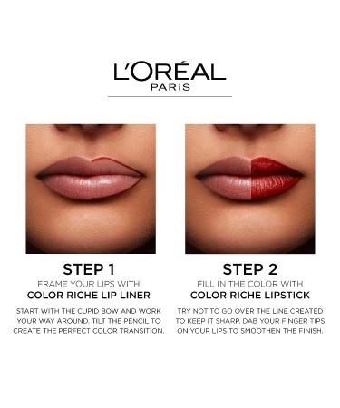 L'Oreal Paris Colour Riche Couture Lip Liner - 630 Beige a Nu | Long-Lasting Precision Lip Pencil - Buy Online on SooperMarket.com