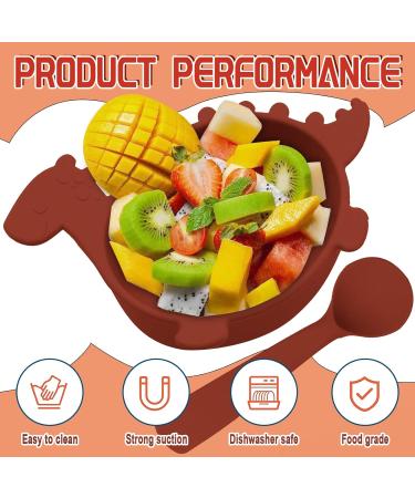 Silicone Baby Bowl with Suction - Food Grade BPA-Free Toddler Weaning Bowl in Red - Buy Online on SooperMarket.com