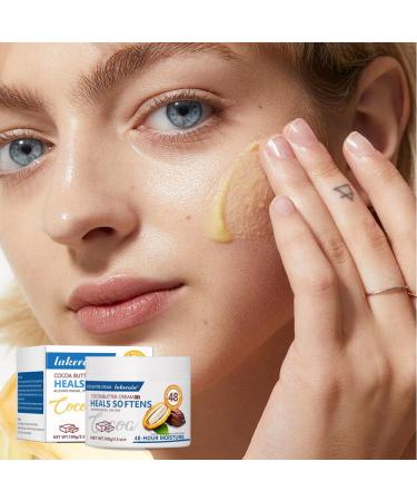 Cocoa Butter Face Cream - Nourishing Moisturizer with Vitamin E for Dry Skin | Hydrating Body Cream for Soft Smooth Skin - Buy Online on SooperMarket.com