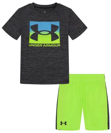 Under Armour UA DROPBACK BIG LOGO SET, PITCH GRAY DROPBACK, 4T