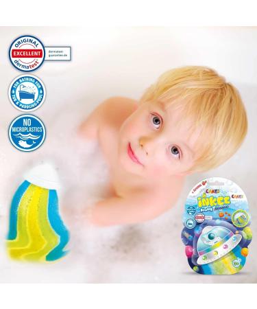 Inkee Foamy Space Bath Bomb for Kids | Strawberry Fragrance Rocket-Shaped Foaming Bath Ball | Multi-Colored Fun for Bath Time - Buy Online on SooperMarket.com