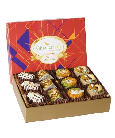 Ghasitaram Gifts Jaiccha Exotic Dryfruit Sweets in Premium Box 12pcs |Gift for Diwali Gifts Bhaidooj Gifts| 12 pcs