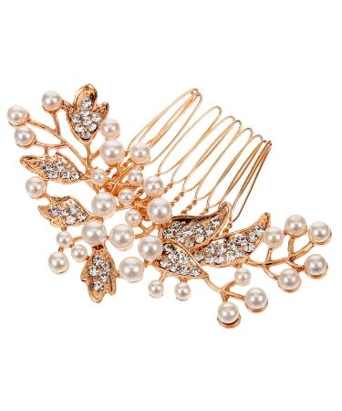 PLAFOPE Pearl Hair Side Comb Wedding Hair Side Comb Bridal Hair Accessories Hair Side Comb for Women Wedding Hair Accessories for Bride Bridal Hair Side Comb Bride Hair Side Comb Hair Comb