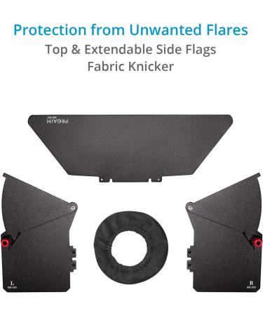 PROAIM MB-600 Sunshade Mattebox for Camera Lenses up to 95mm | 15mm Rails, Top Flag, Side Flags, Knicker, 2 Filter Holders, Format Masks | Tool-Less Design (P-MB-600) - Buy Online on SooperMarket.com