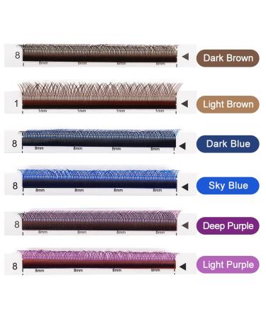 Navy Blue YY Eyelash Extension Lashes D Curl 0.07mm 8-15mm Faux Mink Cluster Lash Extensions - Soft Y Lashes Premade in Navy Blue - Buy Online on SooperMarket.com